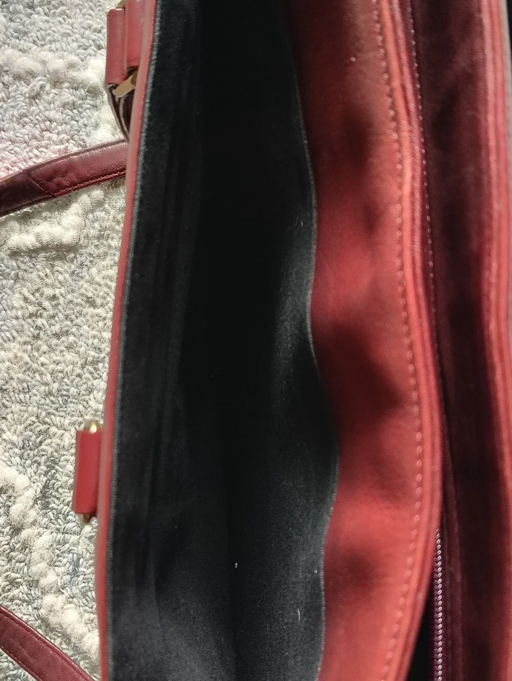 Vintage 80s 90s Etienne Aigner Burgundy Leather Briefcase Laptop Bag Unisex